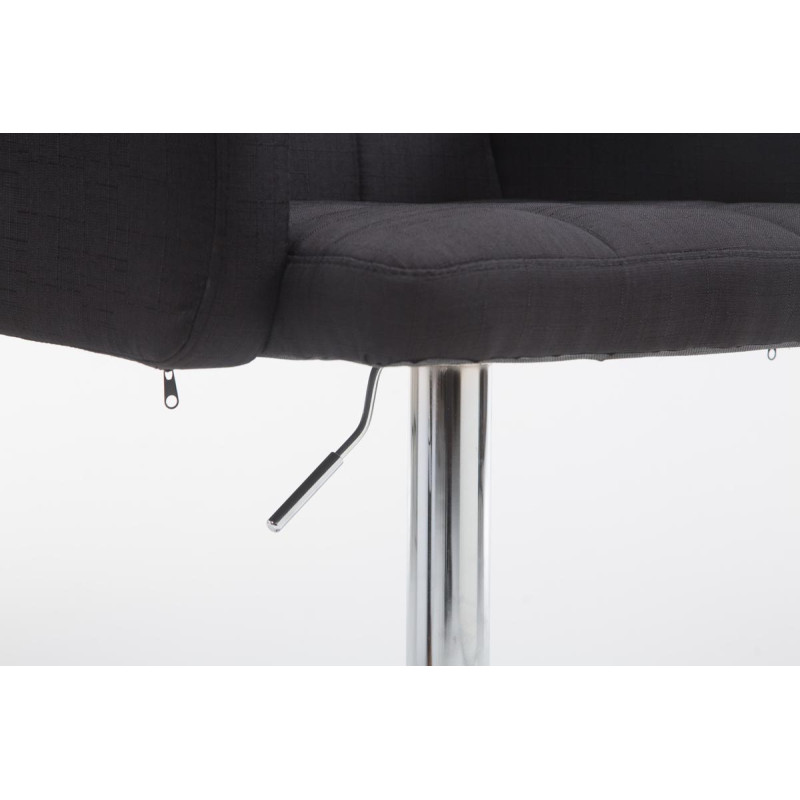Tabouret de bar Los Angeles, tissu C noir