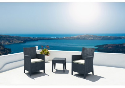 Table d'appoint Miami, gris foncé