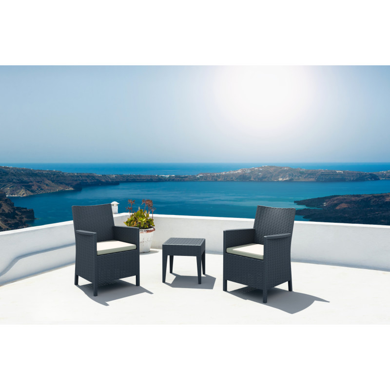 Table d'appoint Miami, gris foncé