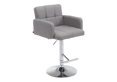 Tabouret de bar Los Angeles tissus C gris
