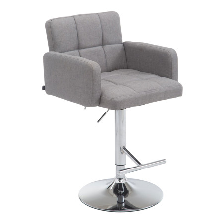 Tabouret de bar Los Angeles, tissu C gris