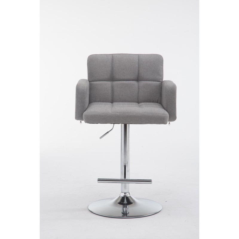 Tabouret de bar Los Angeles tissus C gris