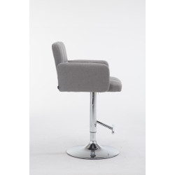 Tabouret de bar Los Angeles tissus C gris