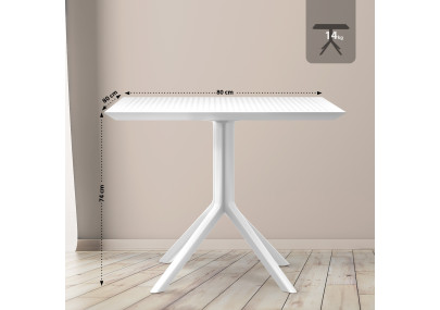 Table Sky 80 cm blanche