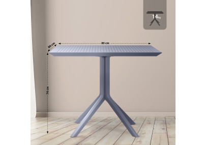Table Sky 80 cm gris foncé