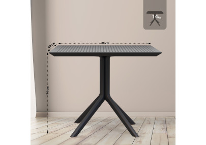 Table Sky 80 cm noire
