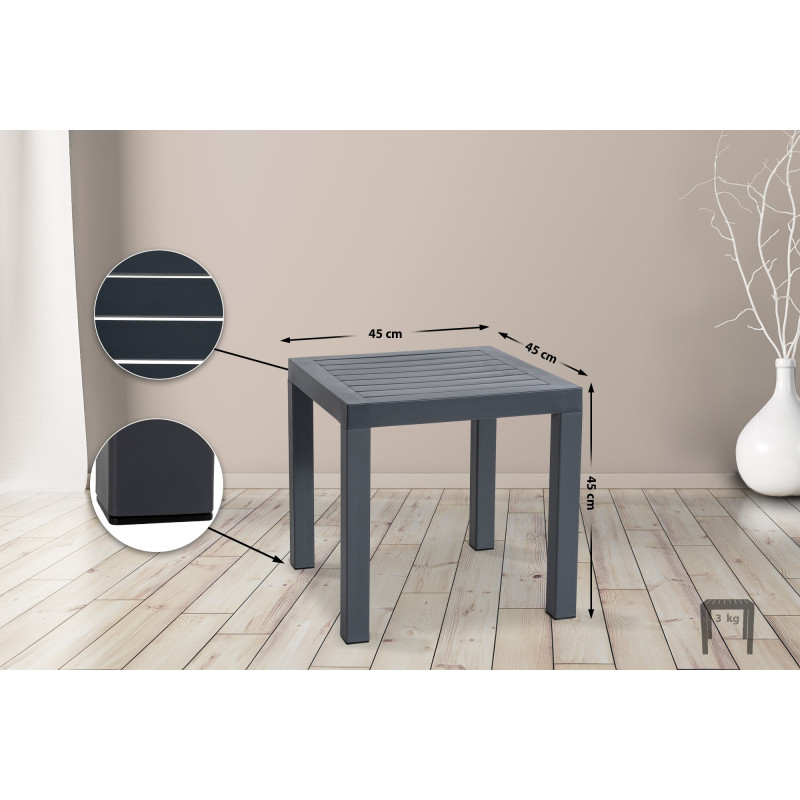 Table d'appoint océan, gris foncé