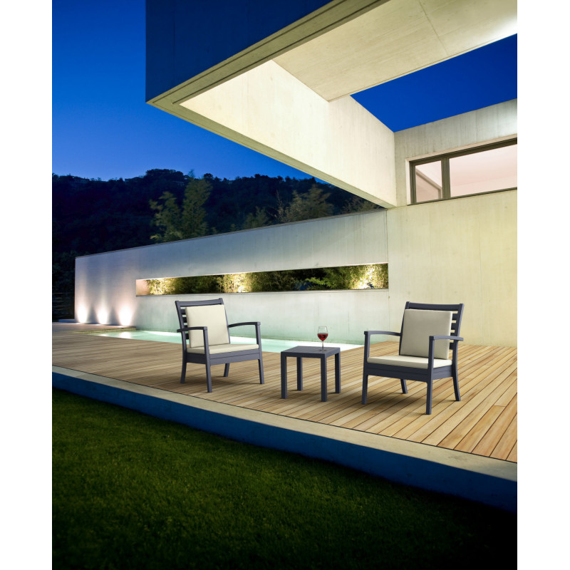 Table d'appoint océan, gris foncé