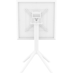 Mesa plegable Sky, cuadrada, blanca