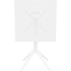 Mesa plegable Sky, cuadrada, blanca