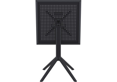 Mesa plegable Sky, cuadrada, negra