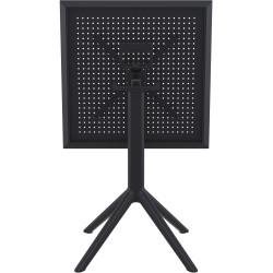 Mesa plegable Sky, cuadrada, negra