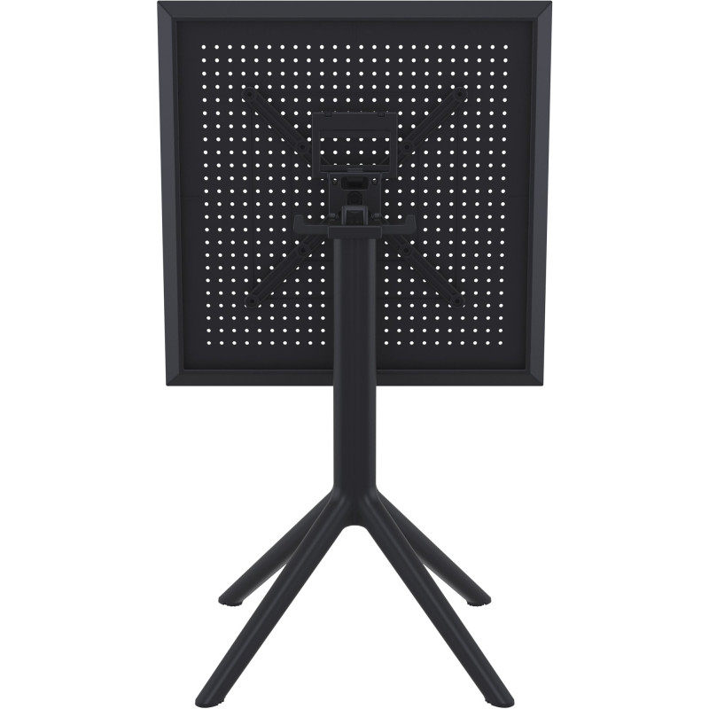 Mesa plegable Sky, cuadrada, negra