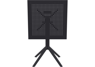 Mesa plegable Sky, cuadrada, negra