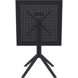 Mesa plegable Sky, cuadrada, negra