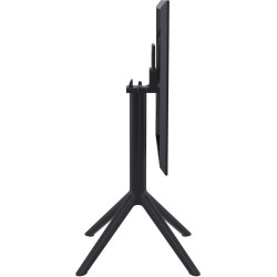 Mesa plegable Sky, cuadrada, negra