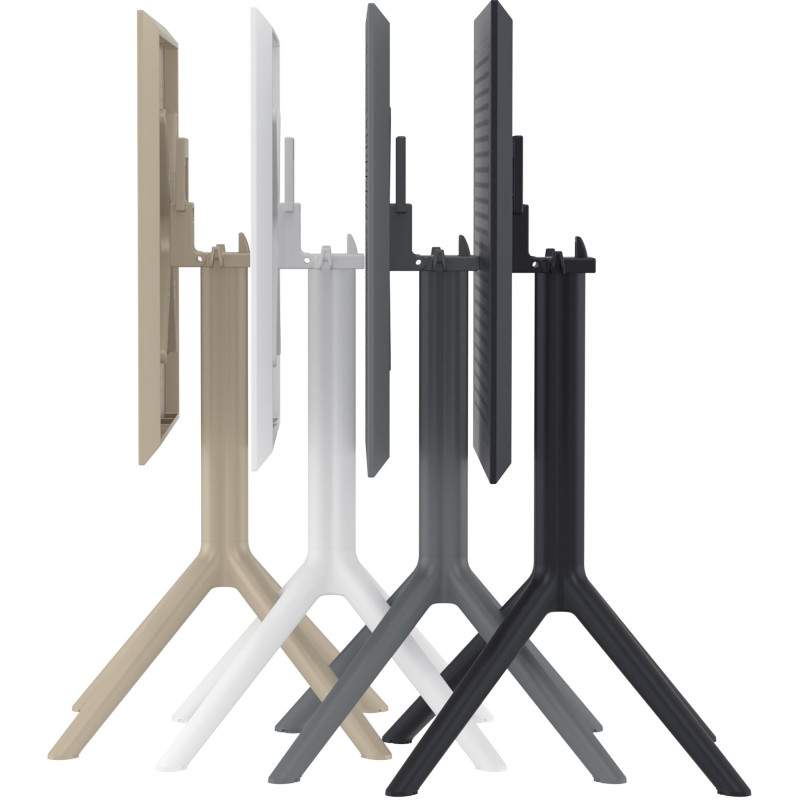 Mesa plegable Sky, cuadrada, negra