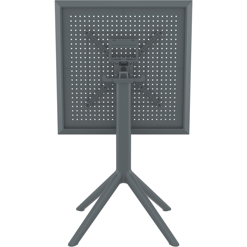 Mesa plegable Sky, cuadrada, gris oscuro