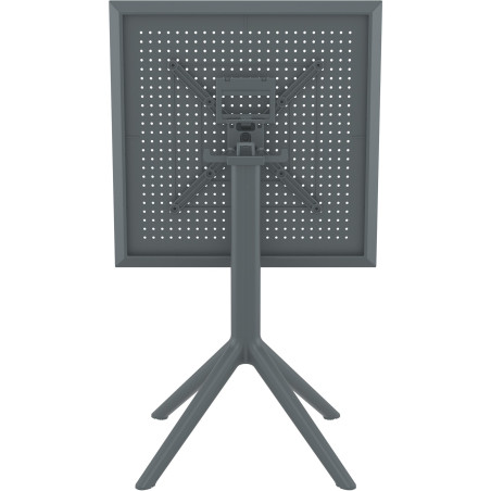 Mesa plegable Sky, cuadrada, gris oscuro