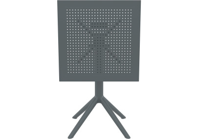 Table pliante Sky, carrée, gris foncé