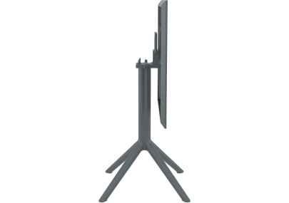 Table pliante Sky, carrée, gris foncé