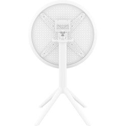 Mesa plegable redonda blanca Sky