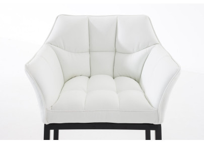 Tabouret de bar Damaso B avec structure à 4 pieds blanc