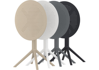 Mesa redonda plegable Sky, negra