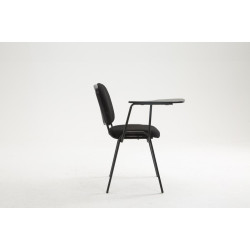 Chaise Ken avec table pliante, tissu noir