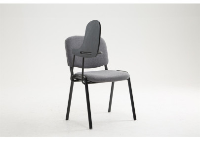 Chaise Ken avec table pliante, tissu gris