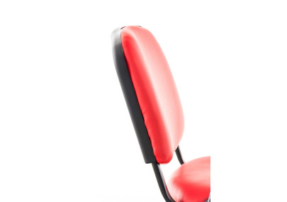 Chaise Ken avec table pliante, similicuir, rouge