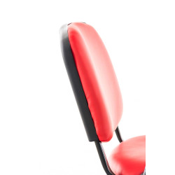 Chaise Ken avec table pliante, similicuir, rouge