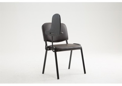 Chaise Ken avec table pliante, similicuir, marron