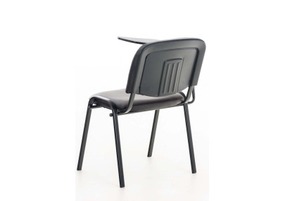 Chaise Ken avec table pliante, similicuir, marron