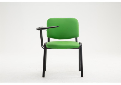 Chaise Ken avec table pliante, similicuir, vert