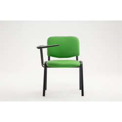 Chaise Ken avec table pliante, similicuir, vert