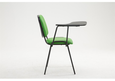Chaise Ken avec table pliante, similicuir, vert