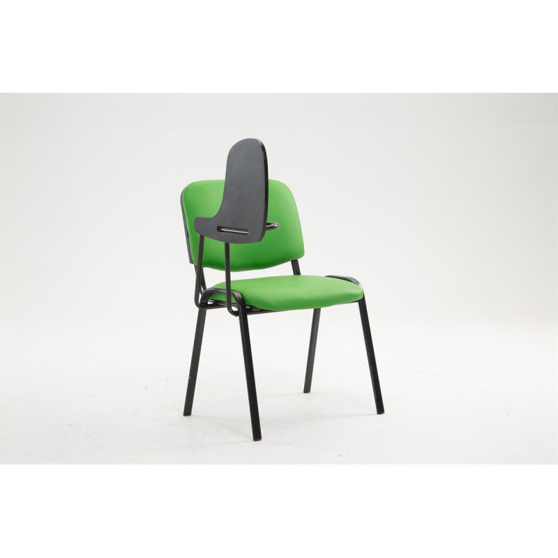 Chaise Ken avec table pliante, similicuir, vert