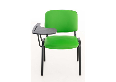 Chaise Ken avec table pliante, similicuir, vert