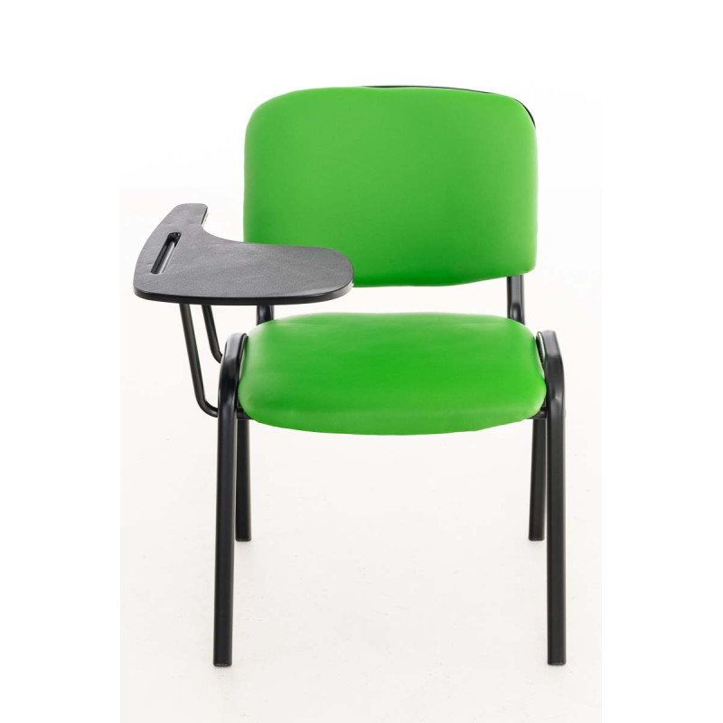 Chaise Ken avec table pliante, similicuir, vert