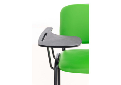 Chaise Ken avec table pliante, similicuir, vert
