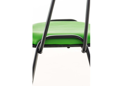 Chaise Ken avec table pliante, similicuir, vert