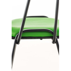 Chaise Ken avec table pliante, similicuir, vert