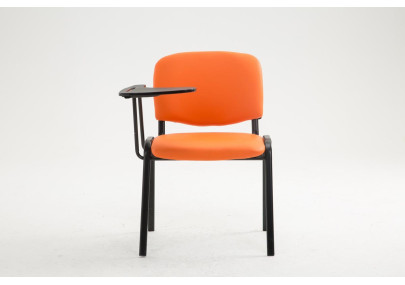 Chaise Ken avec table pliante, similicuir, orange