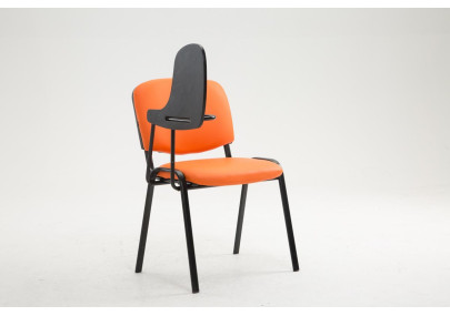 Chaise Ken avec table pliante, similicuir, orange