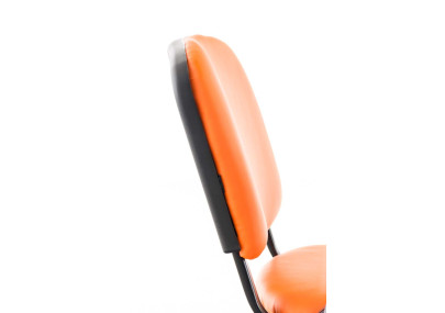 Chaise Ken avec table pliante, similicuir, orange