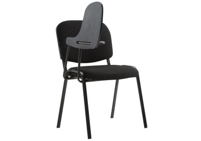 Ensemble de 4 chaises Ken avec table pliante, tissu, noir