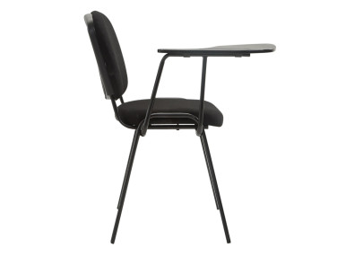 Ensemble de 4 chaises Ken avec table pliante, tissu, noir