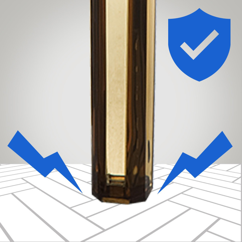 Tabouret de bar Fox, âmbar transparente