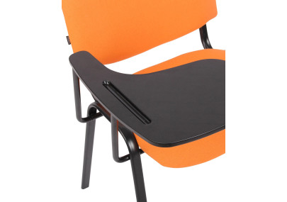 Chaise Ken avec table pliante, tissu orange